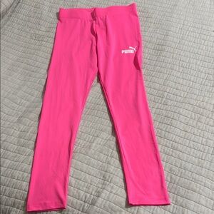 Puma Girls Pink Athletic Leggings Size Large 10/12